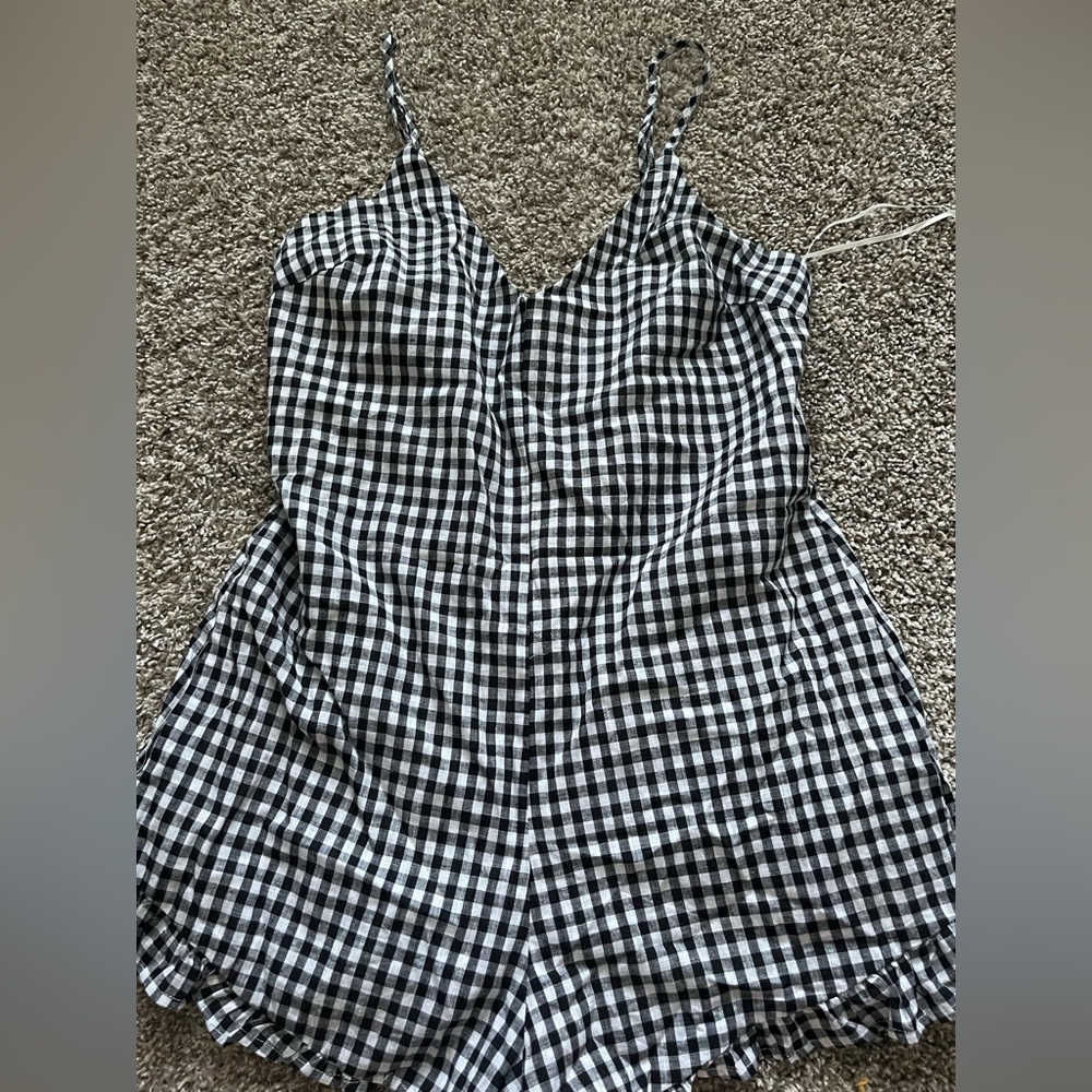 Kendall & Kylie gingham print romper
